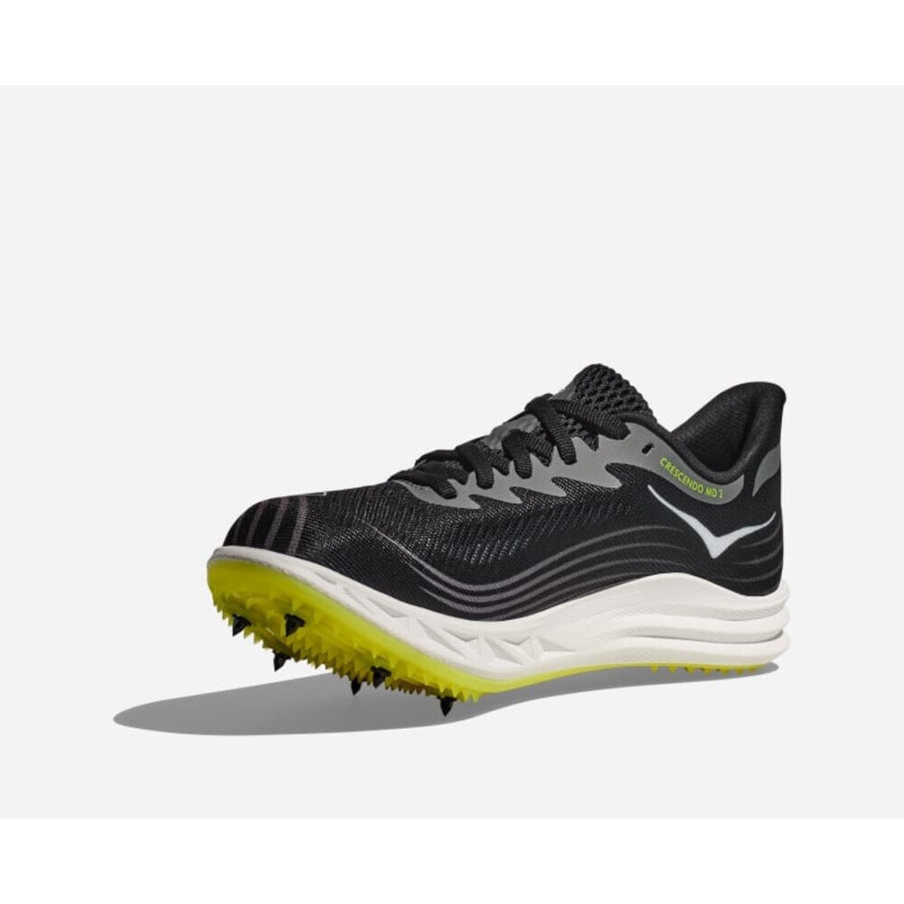 Hoka One One Crescendo MD 2 1155116-BWHT Men's US 10 Black Running Spikes TF7944